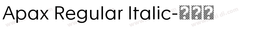 Apax Regular Italic字体转换